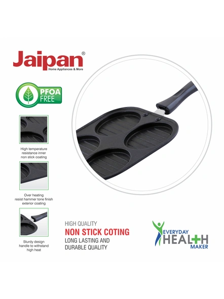 Jaipan Non Stick 4 Cavity Grill Uttapam maker-4