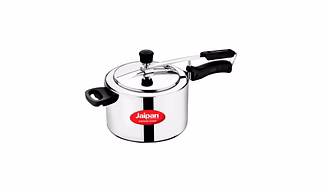 Jaipan Gold Aluminium Pressure Cooker with Inner Lid, 3 litres, Silver