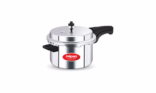 Jaipan Prime Aluminum 5 litres Pressure Cooker with Outer Lid
