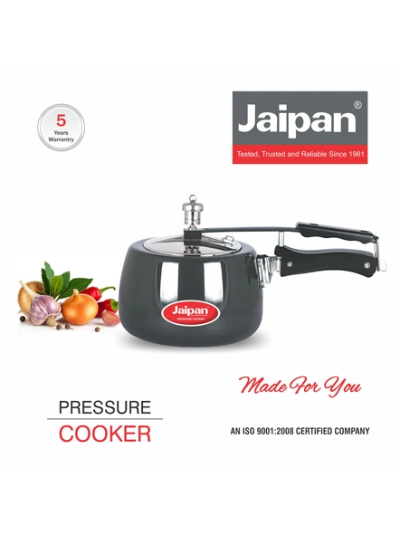 Jaipan Black Beauty Hard Anodised Contura Pressure Cooker inner lid 5 Ltr-1