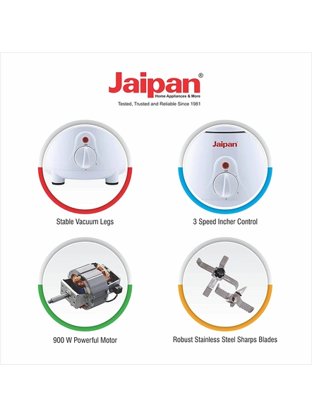 Jaipan JP_KKMG 750-Watt Kitchen Green Mixer Grinder with 3 Stainless Steel Jars-4
