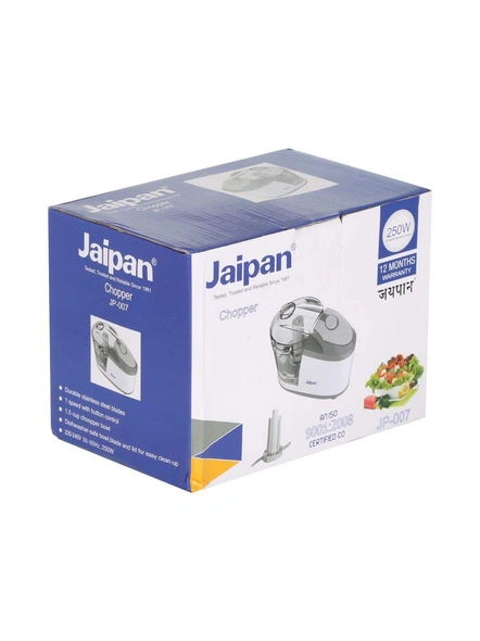 Jaipan JP-007 250-Watts Mini Food Chopper (White &amp; Grey)-3