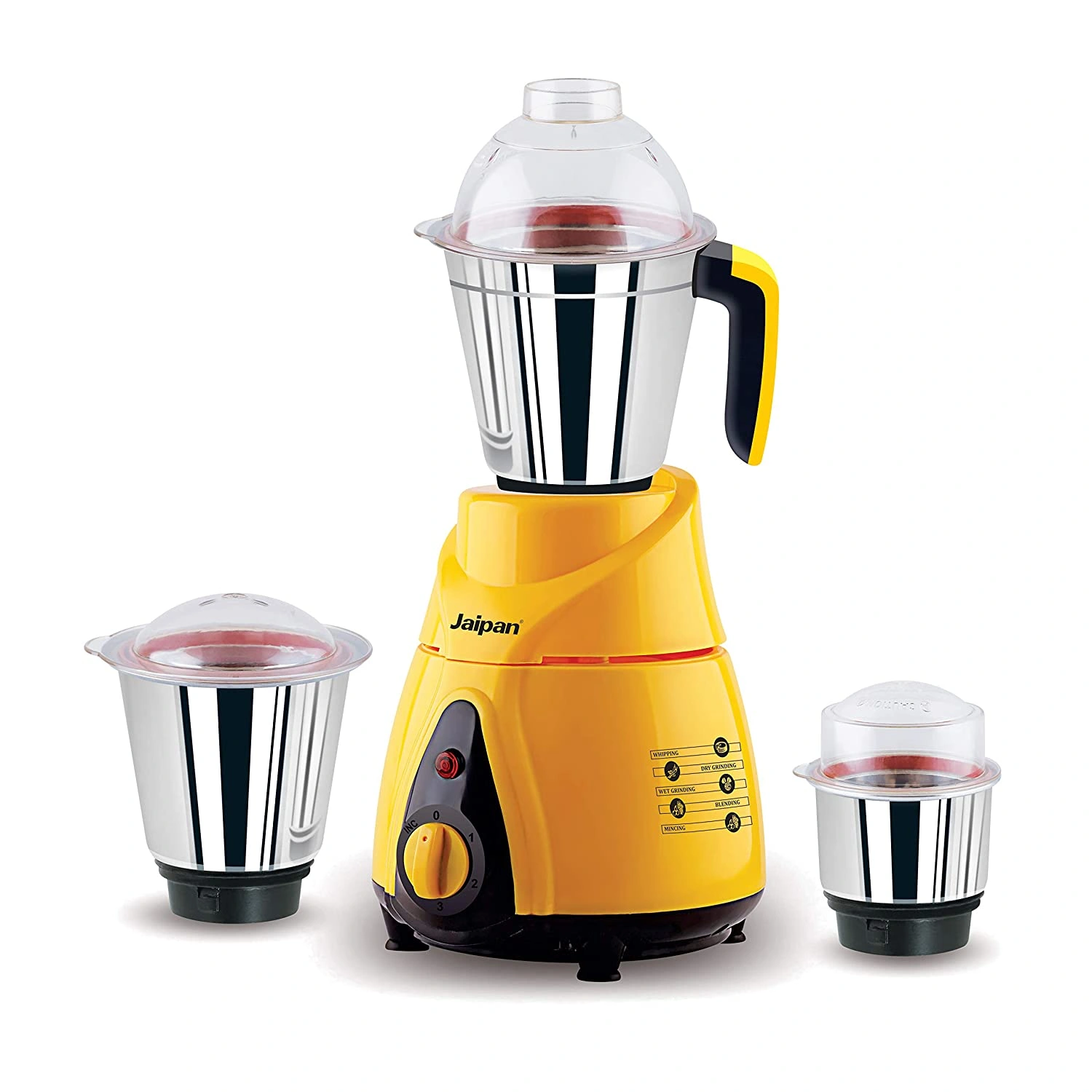 Jaipan JBU-05 850-Watts Buttler Mixer Grinder (Yellow/Black)-JPBM0009