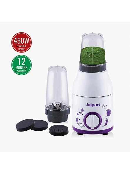 Jaipan Nutri Maxx 450 W Mixer Grinder (White)-1