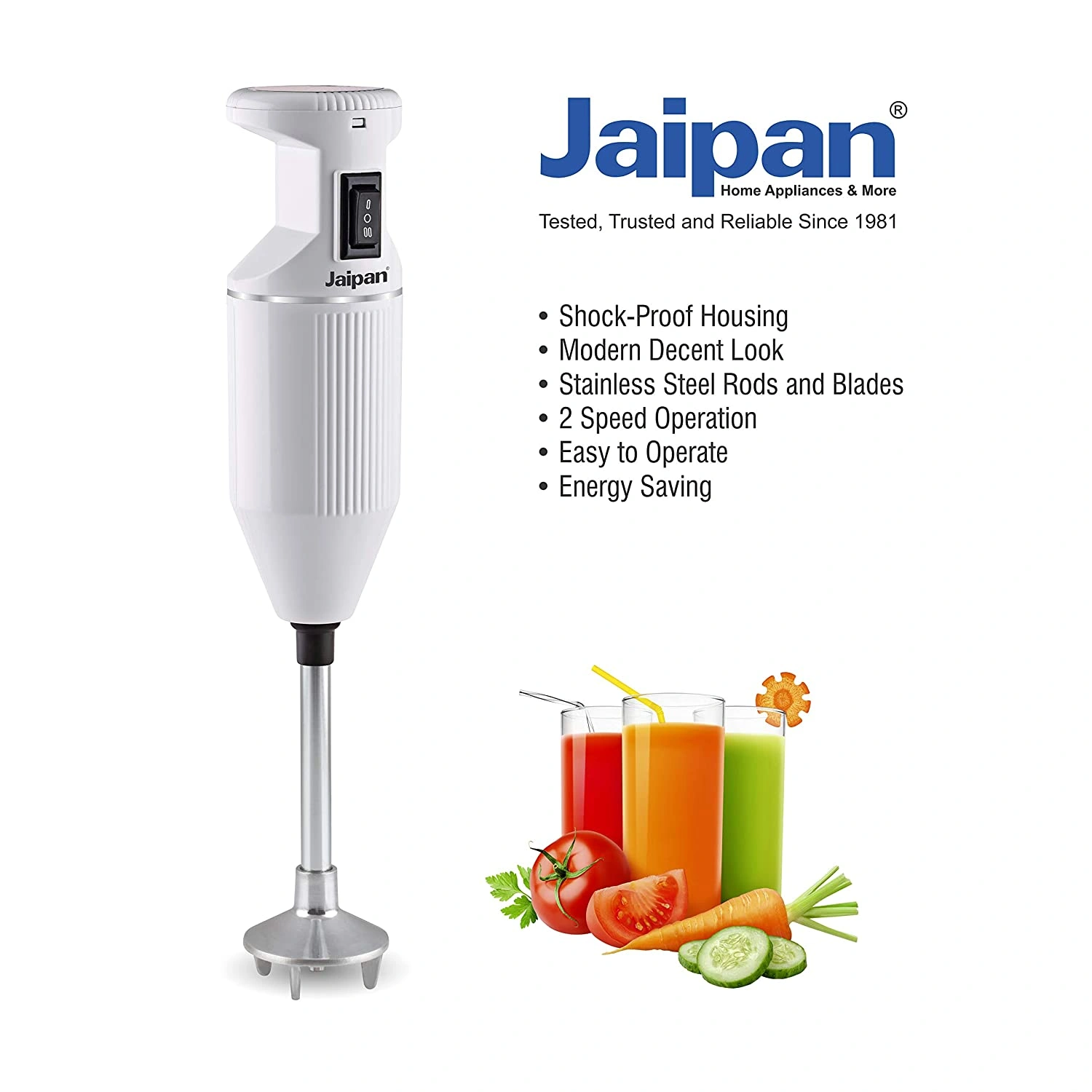 Jaipan JP_PBL 200-Watt Portable Blender (White)-2