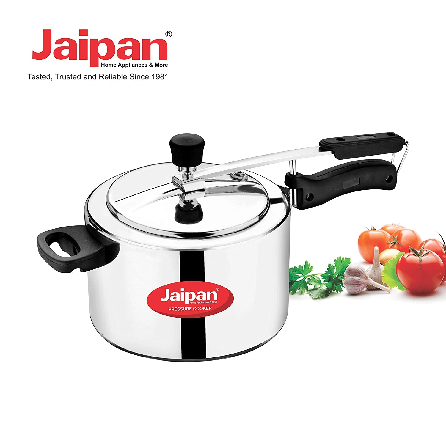 Jaipan  Classic Aluminum 5 Ltr Pressure Cooker Inner Lid-1