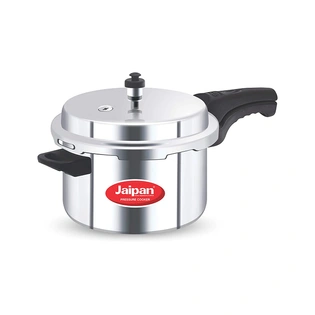 Jaipan Aluminium Star 5 Litres Pressure Cooker with Outer Lid,Silver