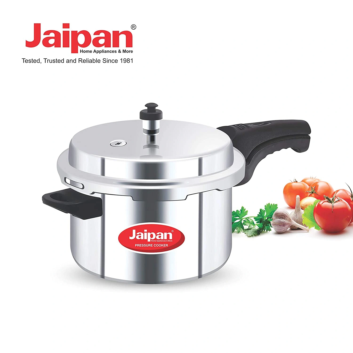 Jaipan Aluminium Star 5 Litres Pressure Cooker with Outer Lid,Silver-1