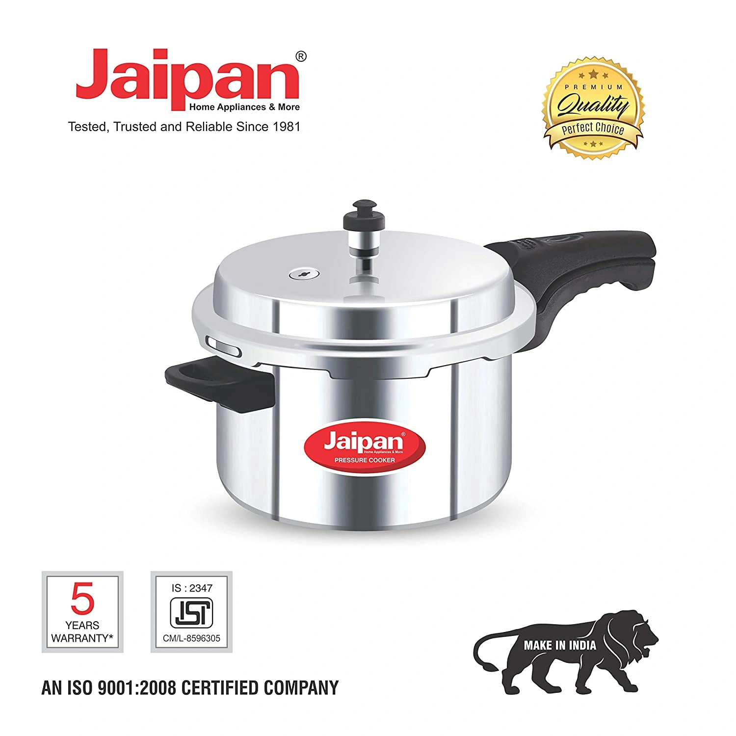 Buy Online Jaipan Aluminium Star 5 Litres Pressure Cooker with