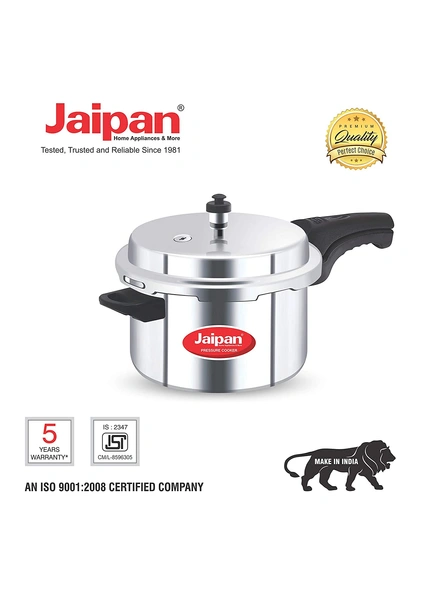 Jaipan Aluminum Ultima 2 litres Pressure Cooker with Outer Lid, Silver-3