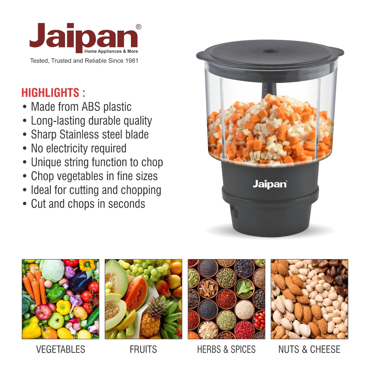 Jaipan Multi Purpose Chopper Jar-4