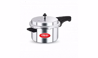 Jaipan Ultima Aluminum 7.5 litres Pressure Cooker with Outer Lid, Silver
