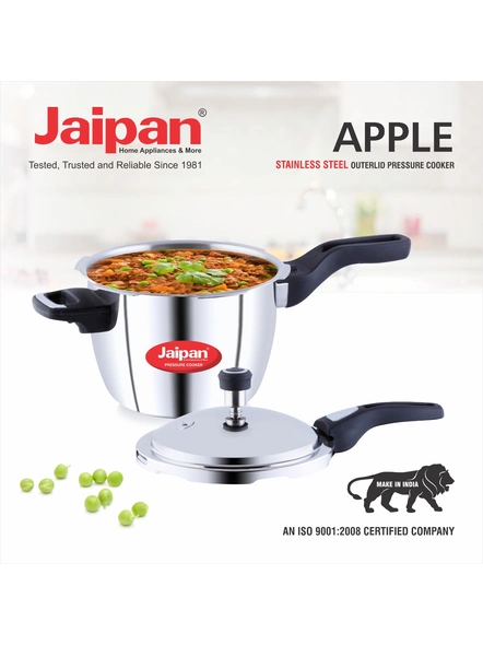 Jaipan Royal apple Pressure cooker with Outer Lid 5 Litre-3