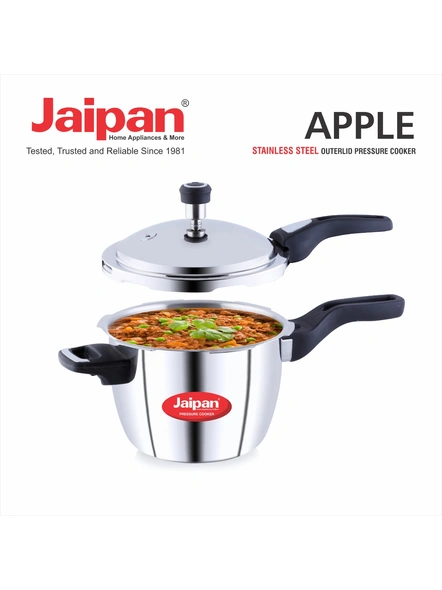 Jaipan 5 Litre Royal apple Pressure cooker with Outer Lid-2
