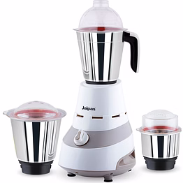 jaipan master chef 750 watts mixer grinder | 3 stainless steel multipurpose jars | abs body | dual tone colour | 1 year warranty