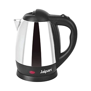 Jaipan 1.2 ltr Electric Kettle, Stainless Steel, 1500W, Silver & Black