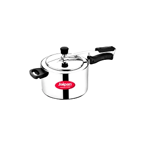 Jaipan Gold Aluminium Pressure Cooker with Inner Lid, 2 litres, Silver