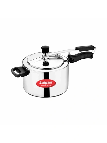 Jaipan Gold  Aluminum Pressure Cooker with Inner Lid, 2 litres, Silver-JPAP0095