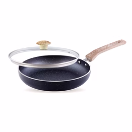 jaipan granito fry pan with glass lid, 4 mm, 280mm