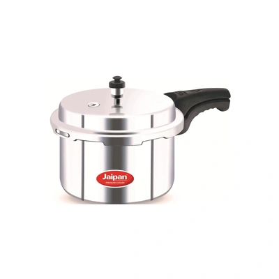 Jaipan Star Aluminium Pressure Cooker with Outer Lid, 2 Litres, Silver