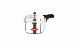 Jaipan Star Aluminium Pressure Cooker with Outer Lid, 3 Litres, Silver