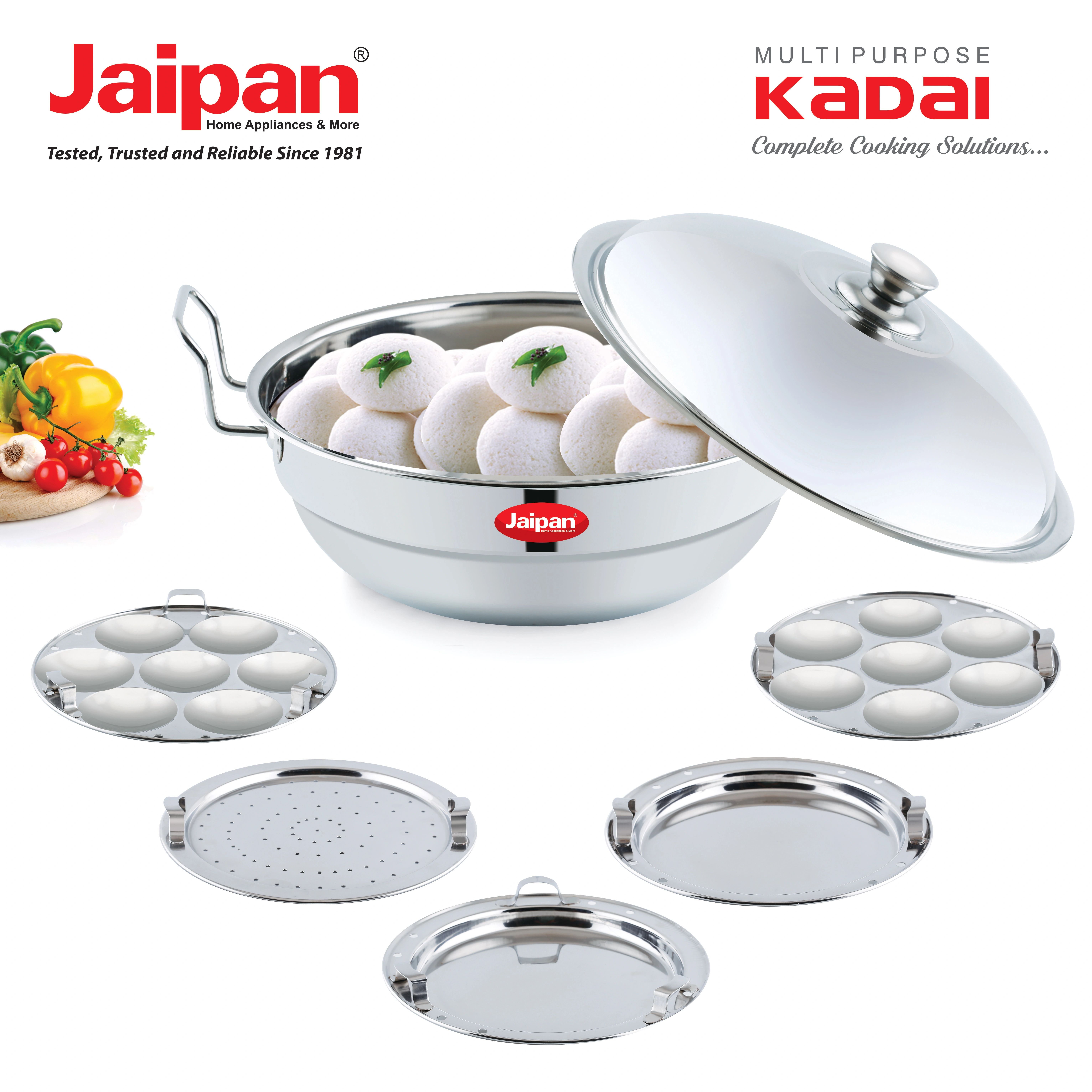 Buy Online: Jaipan Multipurpose kadhai with SS Lid