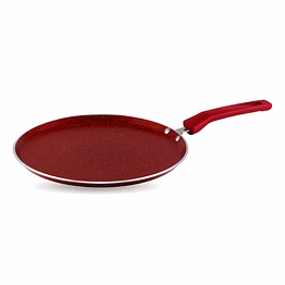 jaipan wonder 28cm dosa tawa gas and induction compatible 3 mm duracoat pfoa free non stick coating maroon splattered dosa paratha omelets high grade aluminum cool touch handle 1 year warranty