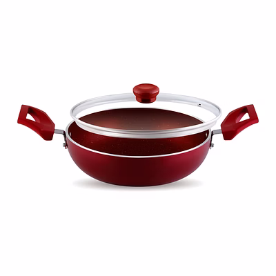 jaipan wonder deep kadhai with glass lid 2.8mm 3ltr (ib)