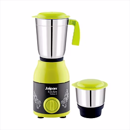 jaipan kitchen galaxy-2 mixer grinder 550 watt | 2 stainless steel jar | abs sleek body | 2 years warranty | bright green & black colour