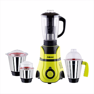 Jaipan Zodiac Mixer Grinder 850 Watt | 4 Jars | 3 multi purpose Stainless Steel jars & 1 Juicer jar | Heavy Duty motor | ABS Body | 2 Years Warranty | Bright Green and Black Colour