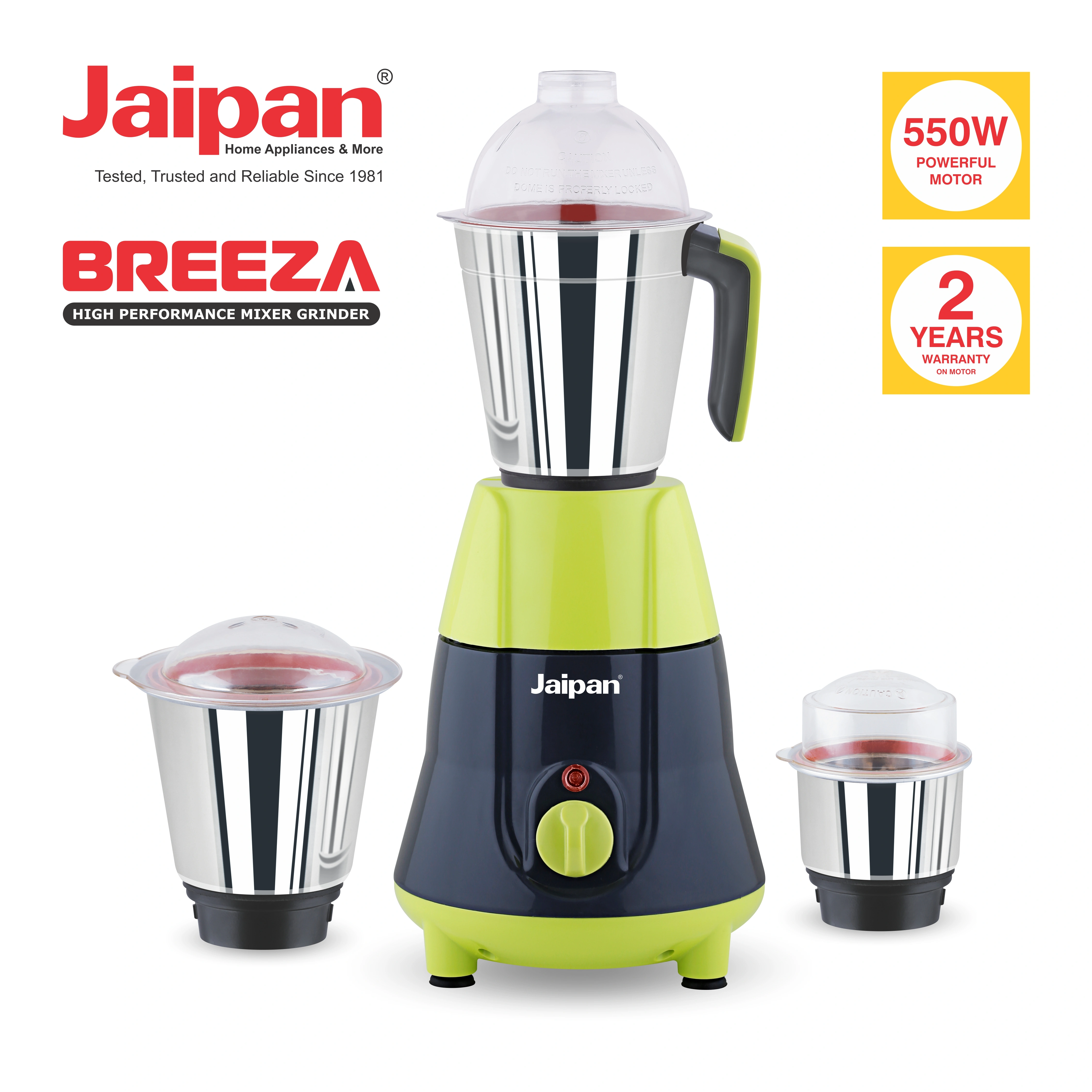 Jaipan Breeza Mixer Grinder 550watts-1