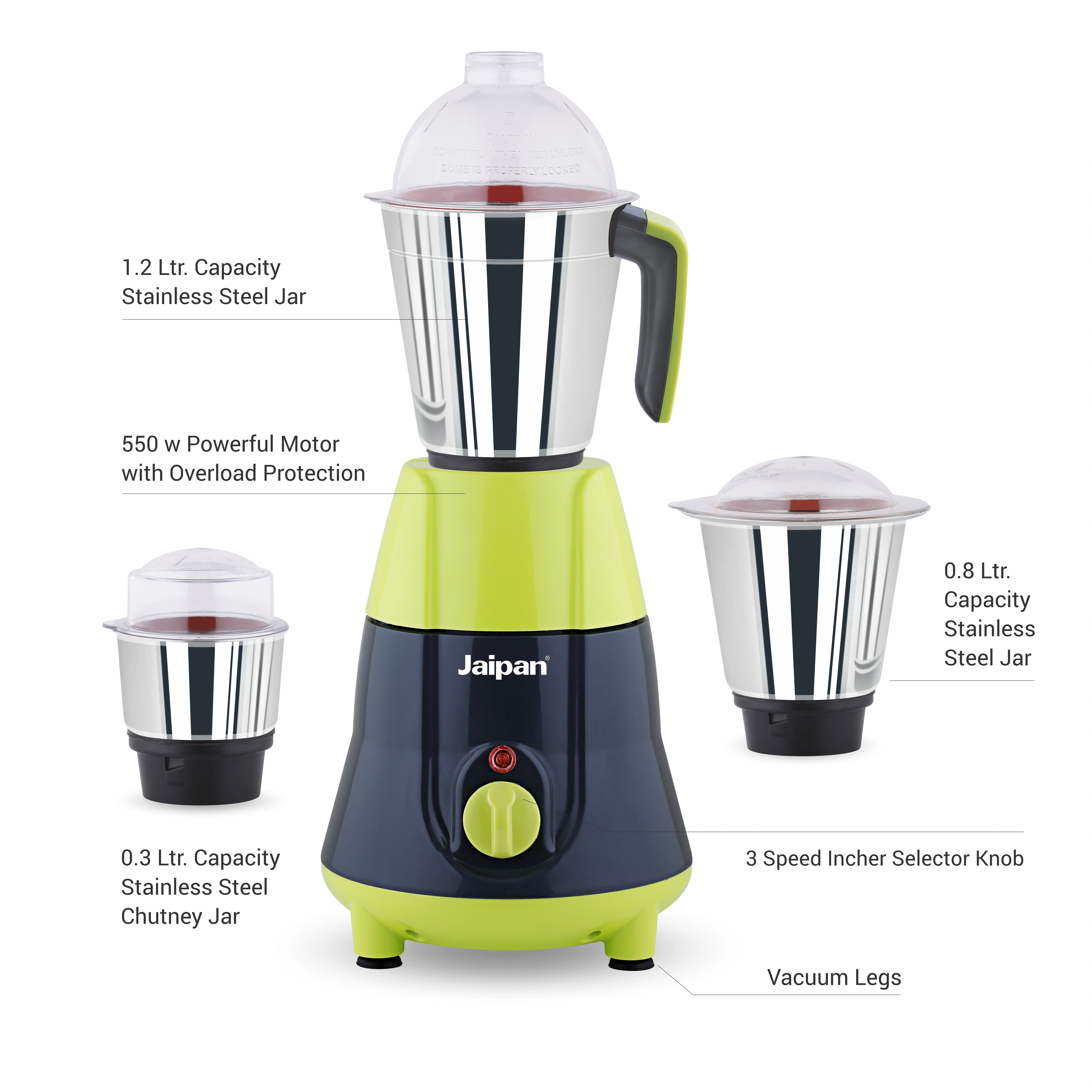 Jaipan Breeza Mixer Grinder 550watts-2