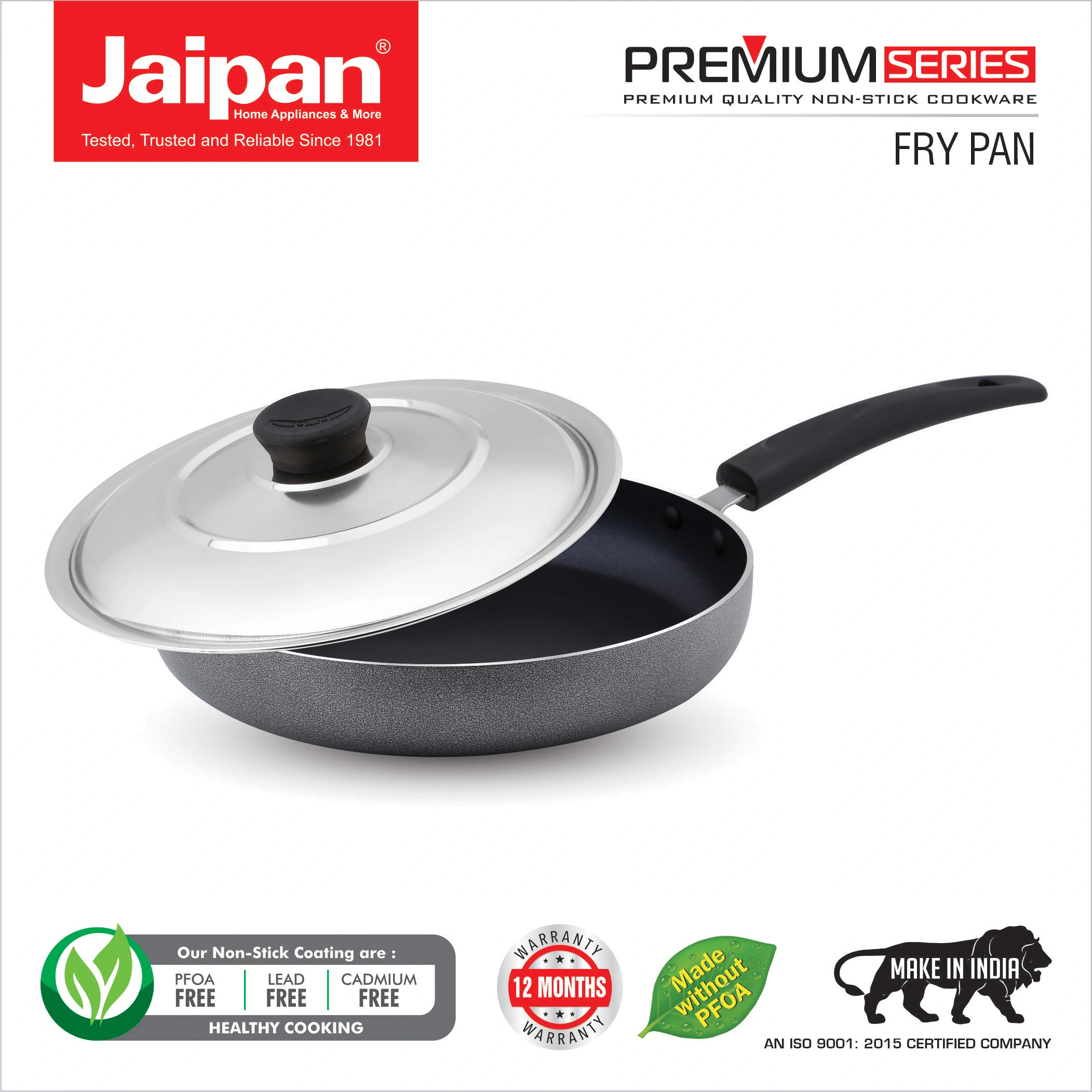 Jaipan Premium Fry pan 240 mm Induction Based-3