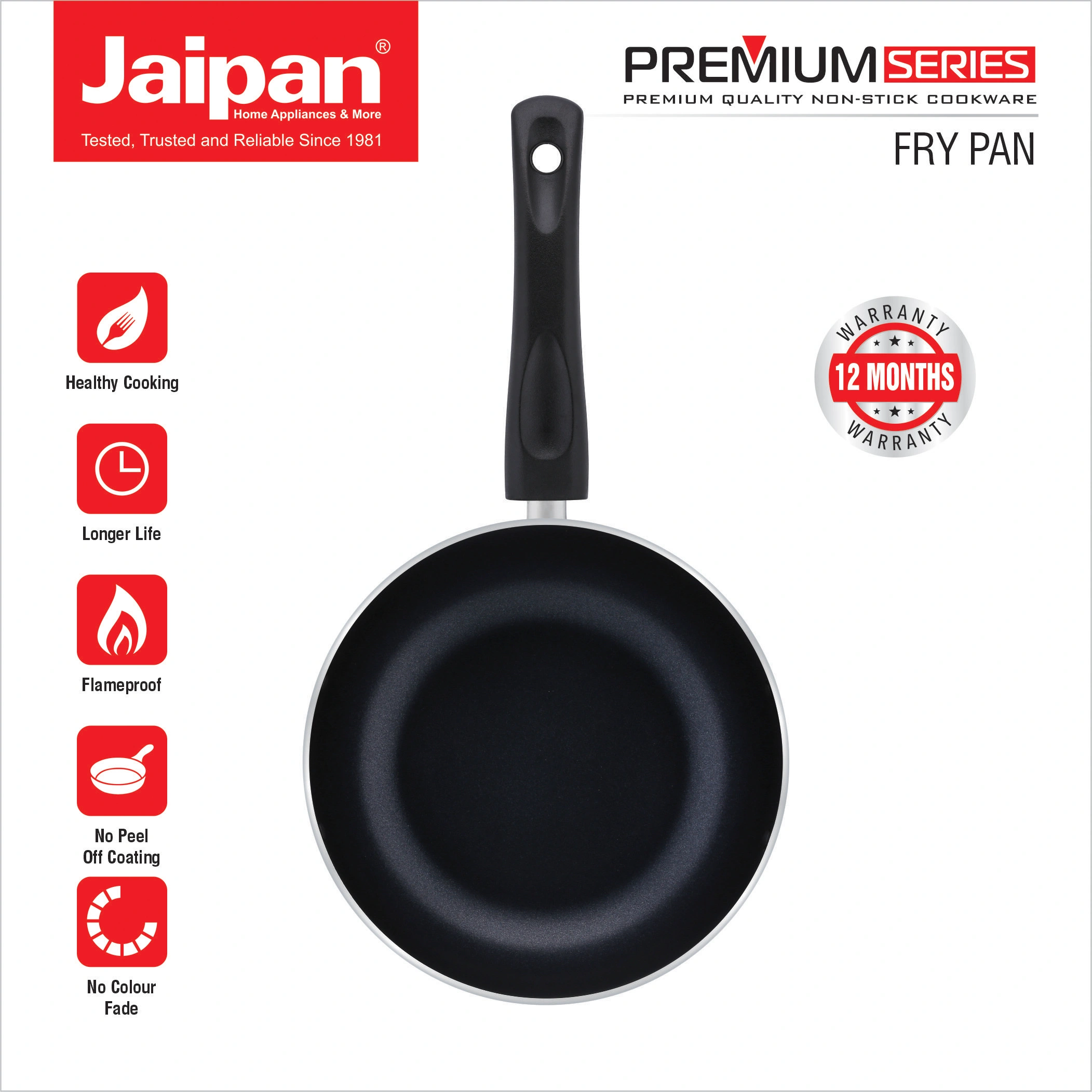 Jaipan Premium Fry pan 240 mm Induction Based-1