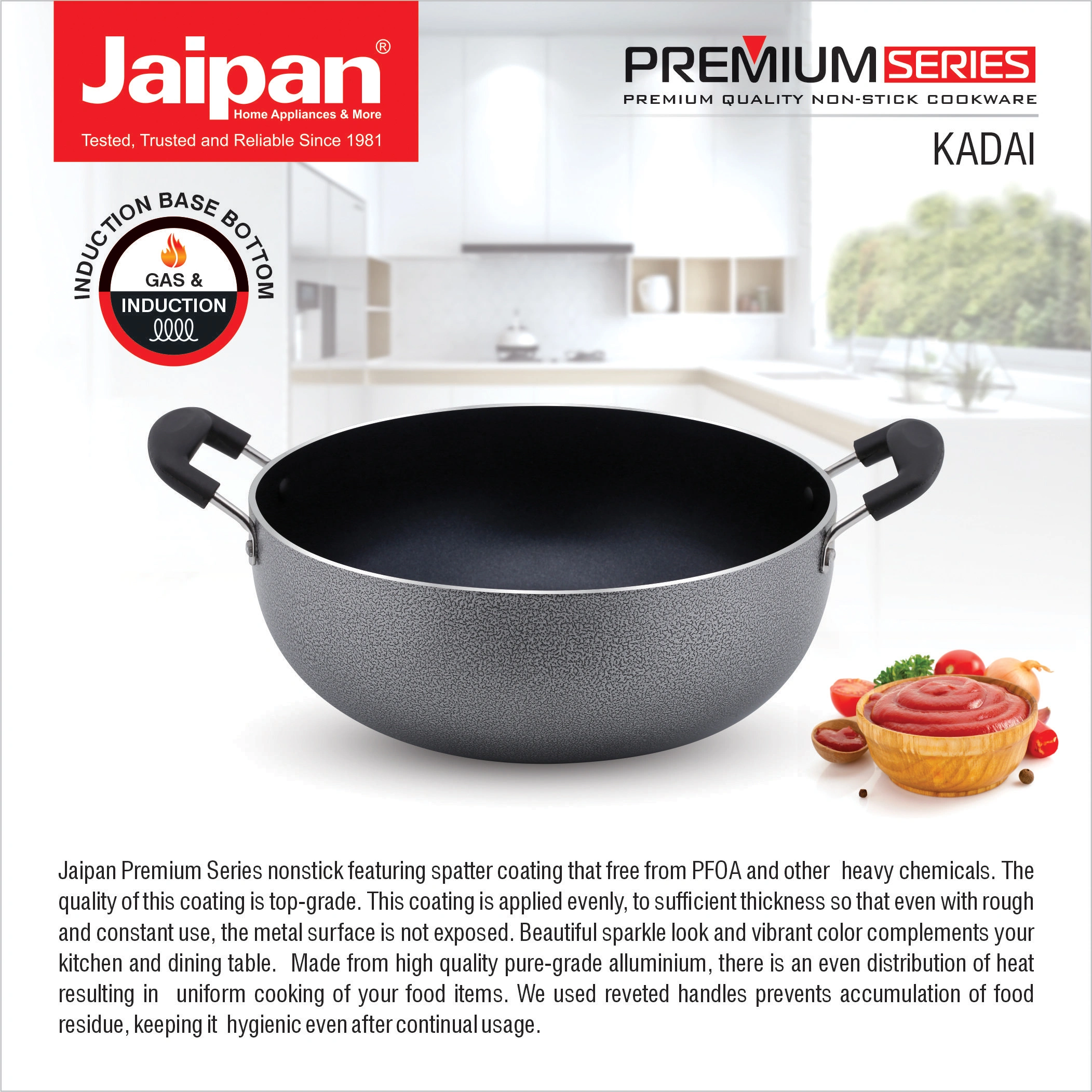 JAIPAN PREMIUM DEEP KADAI 2 Ltr Induction Based-3