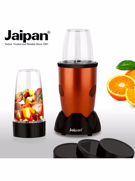 Jaipan Nutri Pro Max Juicer Mixer Blender | Smoothie Juices MilkShake Blender | 450 Watts | 2  Jars with additional dispenser lids | Compact Design | 1 Year Warranty