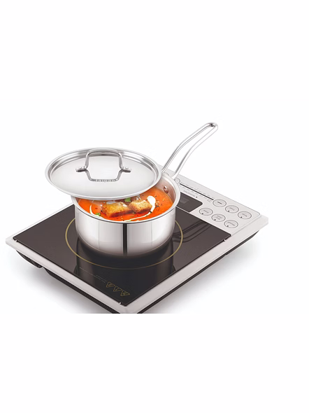 JAIPAN Triply  SAUCE   PAN  WITH   SS LID 18cm2.2Ltr-1