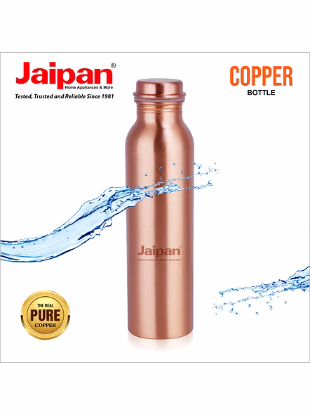 Jaipan 1000ml Pure Copper Water Bottle Leak Proof &amp; Rust Proof Water Bottle-1