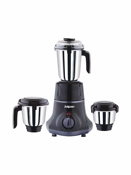 Jaipan Sigma 850 Watts Mixer Grinder | 3 Stainless Steel Jars | ABS Body | Heavy Duty Motor | 5 Years Manufacturer's Warranty | Grey Colour