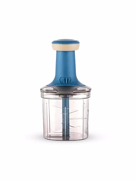 Jaipan Push 'N' Chop Vegetable Chopper, Onion Chopper, Garlic Chopper Hand Chopper ( Grey)-‎JPC-122022