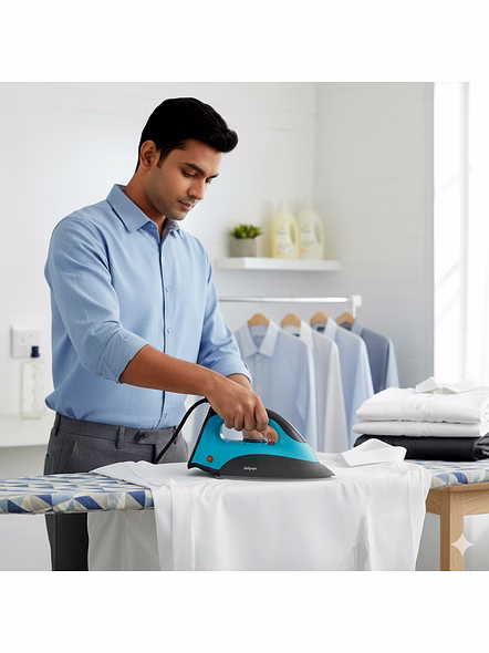 Jaipan Aqua 1000 Watt Dry Iron | Non-Stick Sole Plate | Pilot Indicator | Energy Saving | 24 Months Warranty | Blue Colour-7