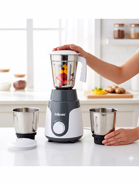 Jaipan Mega Star Mixer Grinder (Grey) 550W-1