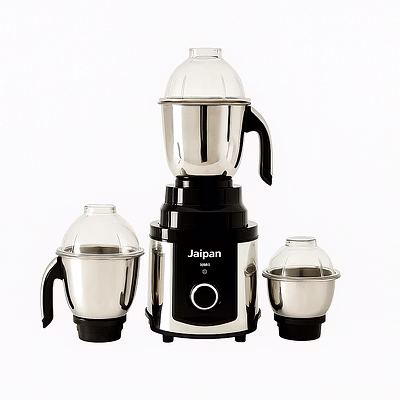 jaipan sonet mixer grinder | 1100 watt | 3 stainless steel jars | heavy duty motor | abs body | 2 years warranty | steel black colour