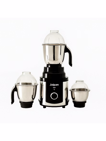 Jaipan Sonet Mixer Grinder | 1100 Watt | 3 Stainless Steel Jars | Heavy Duty Motor  | ABS Body | 2 Years Warranty | Steel Black Colour