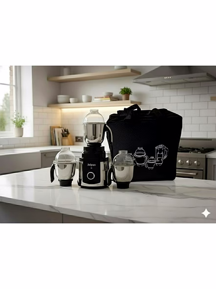 Jaipan Sonet Mixer Grinder | 1100 Watt | 3 Stainless Steel Jars | Heavy Duty Motor  | ABS Body | 2 Years Warranty | Steel Black Colour-3