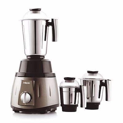jaipan big bull 1100 watt mixer grinder | 3 stainless steel jars | abs body | heavy duty motor | 3 years manufacturer's warranty | black & bronze metallic colour