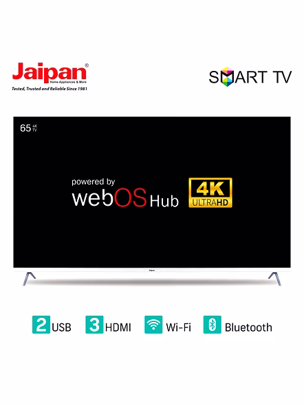 Jaipan 65 Inch Ultra HD 4K Smart LED Television | WebOS | Magic Remote | Built-in Wi-Fi | Screen Mirroring | 2 Years Warranty