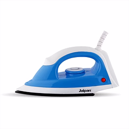 jaipan hot-plus 1000 watt dry iron | teflon coated soleplate | 360° swivel cord | designer dry iron | 12 months manufacturer warranty | blue & white colour