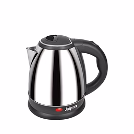 jaipan electric kettle | 1.5 litre capacity | auto shut-off | stainless steel body | 1500 watts | silver & black colour | 1 year warranty