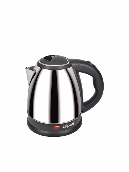 Jaipan Electric Kettle | 1.5 Litre Capacity | Auto Shut-Off | Stainless Steel Body | 1500 Watts | Silver &amp; Black Colour | 1 year warranty-JPEK0084